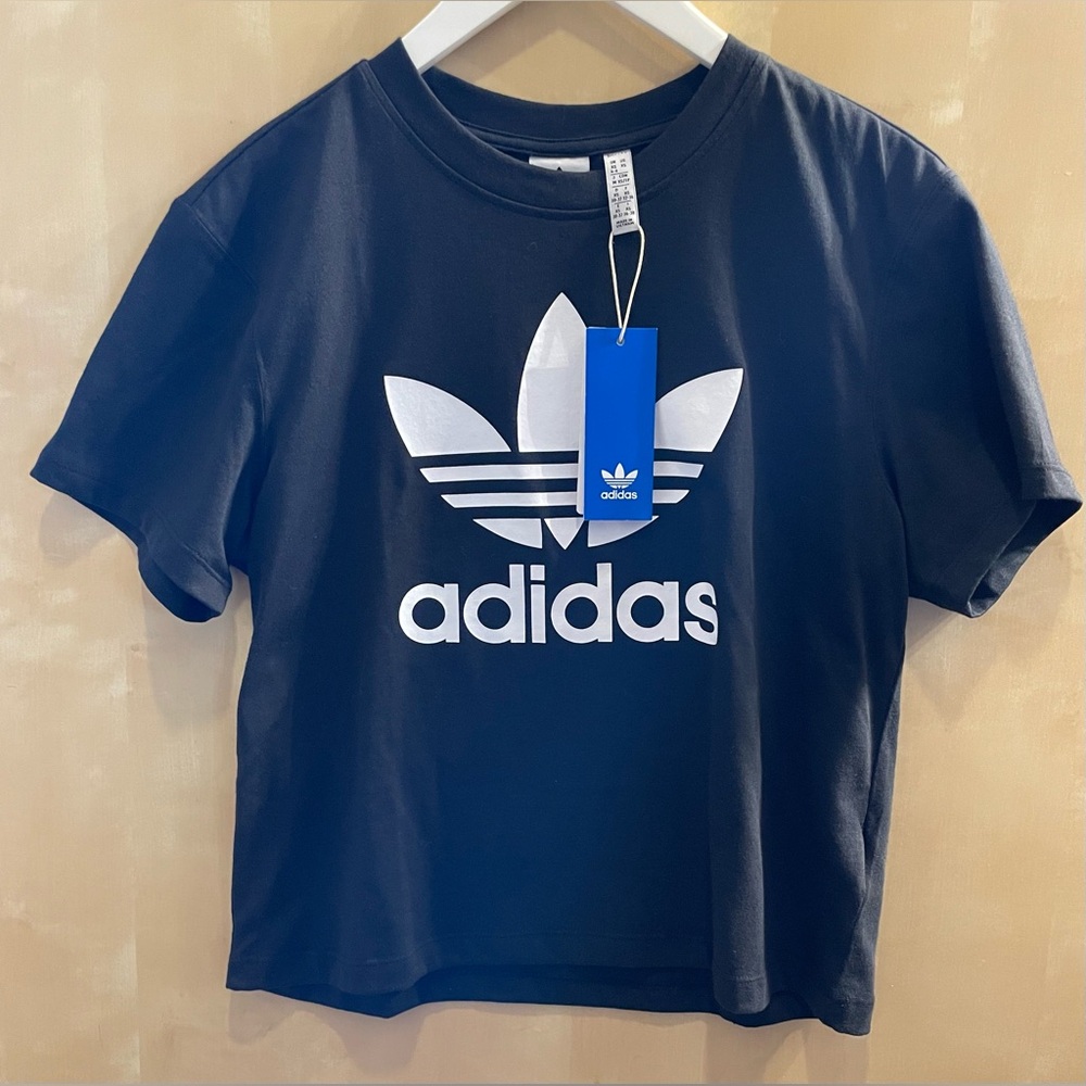 NWT adidas boxy tee | Black | Size XS